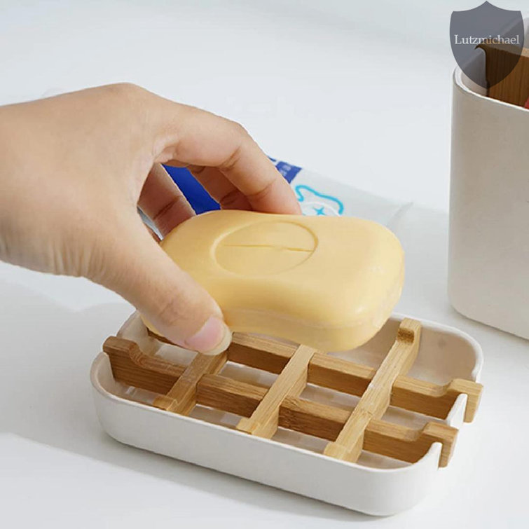 Bamboo soap best sale dish with lid